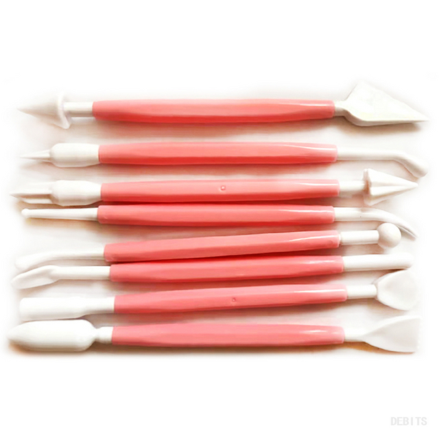 Clay Tool - 8 sets of double-headed tools ( Plastics )