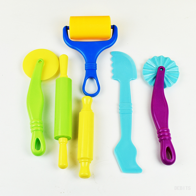 Clay Tool - cutters with roller ( 6 pieces)