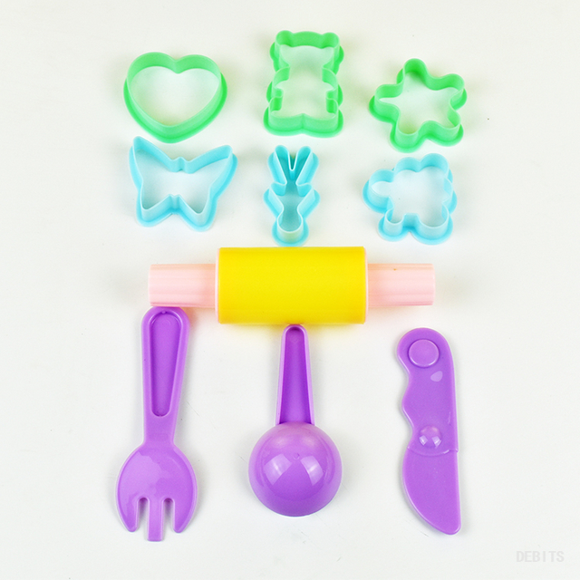 Clay Tool - Shape Cutters with Roller ( 10 Pieces)