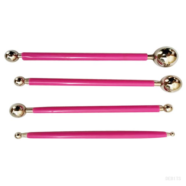 Clay Tool-4 sets of stainless Ball Stylus (stainless Steel)