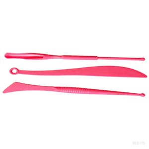 Clay Tool - 3 Pieces Knife ( Plastics, light pink )