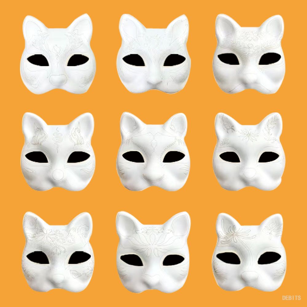 Paper Masks_Human_Shallow Line Mask CaiShen_MS-0101#-MS-0120#